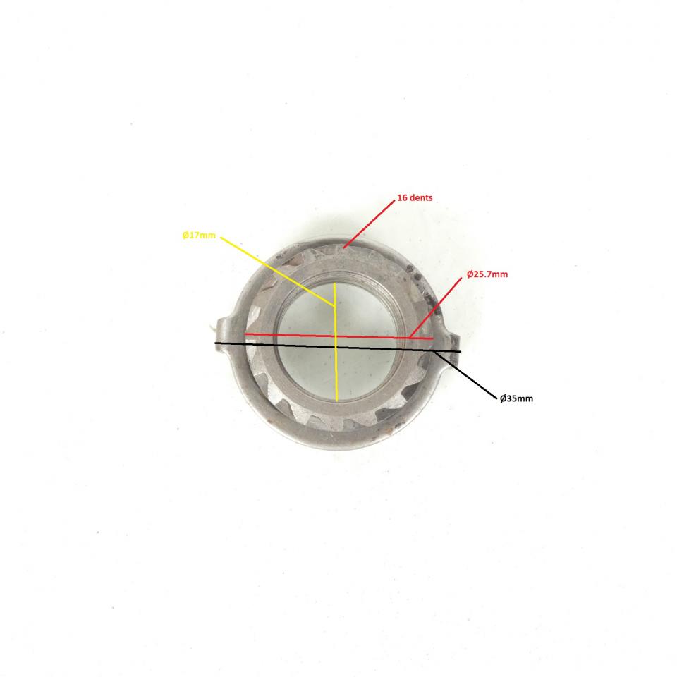 Bague pignon 750770 16dts entraîneur compteur pour scooter Peugeot XR6 E 50 Neuf