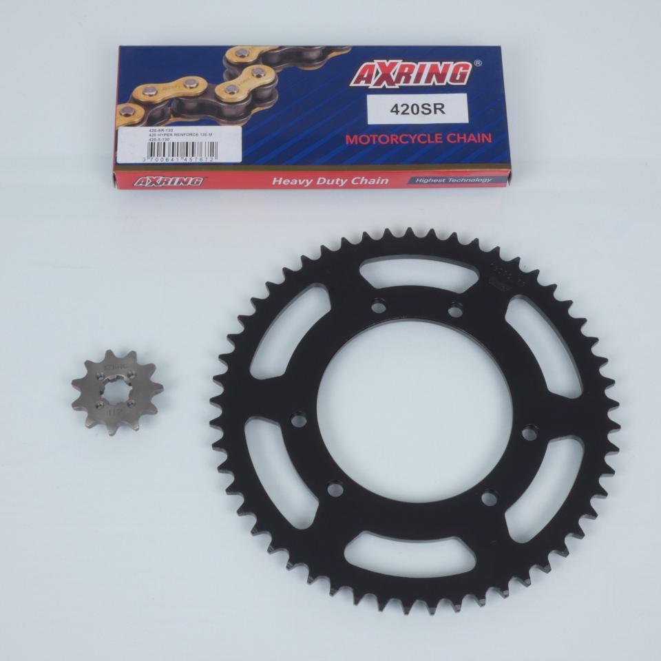 Kit chaîne Axring pour Moto Gilera 50 SMT 2006 à 2017 11x53 pas 420 Alésage 105mm Neuf