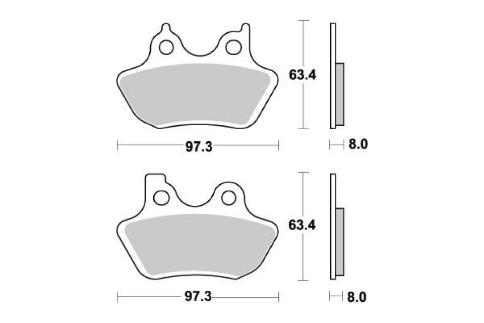 Kit chaîne Regina pour Moto Harley Davidson 1450 FLSTF Fat Boy 2005 à 2006 AV / AR Neuf