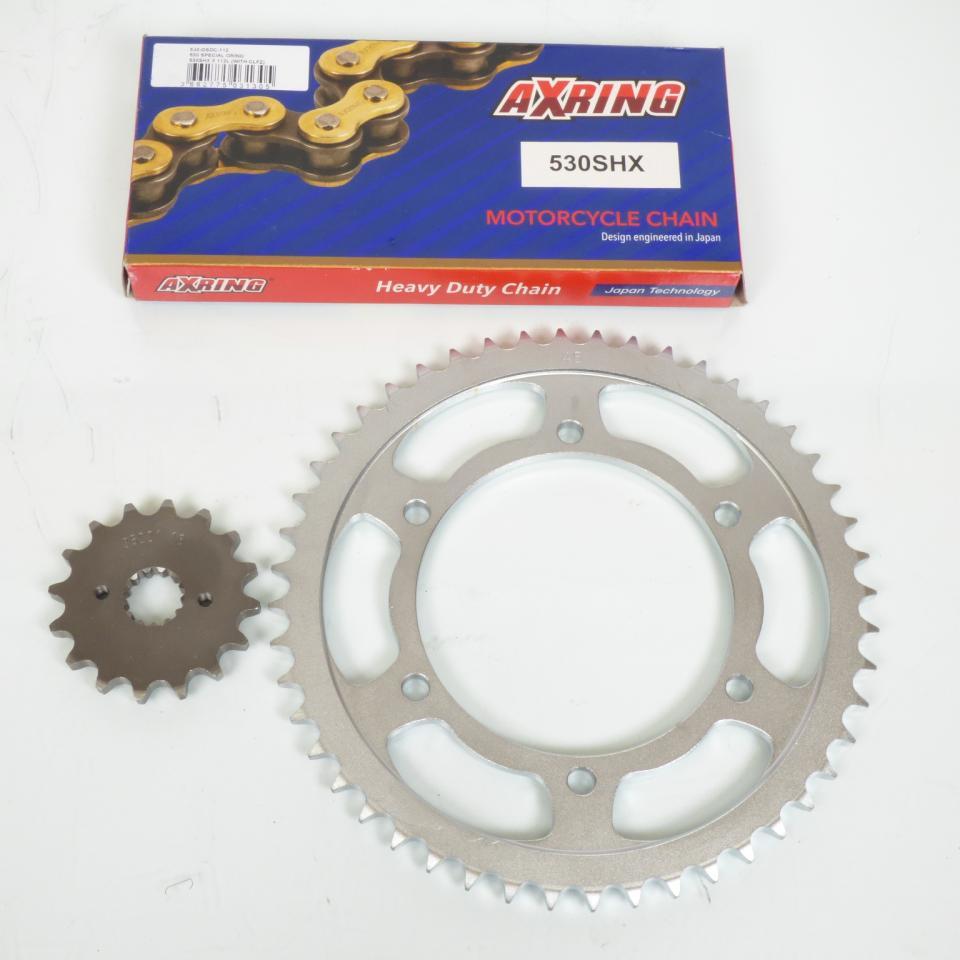 Kit chaîne Axring pour Moto Yamaha 600 Fazer 1998 à 2003 16X48 pas 530 Neuf