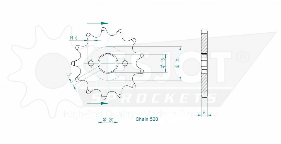 Kit chaîne MK pour moto Honda Xl 200 R 1981 13x43 520 106 MD06