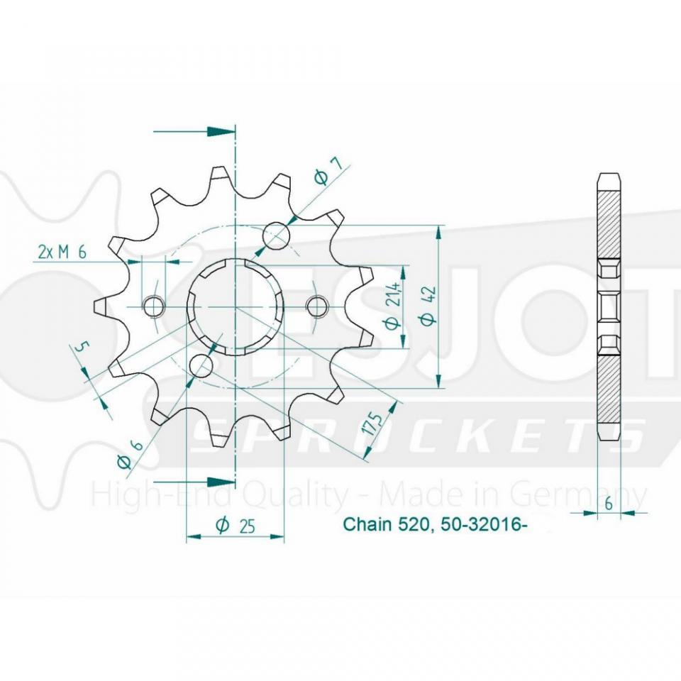 Kit chaîne Axring pour quad Yamaha 350 Yfm X Warrior 1989 à 2004 13x44 P520 Neuf
