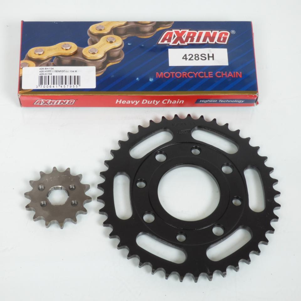 Kit chaîne Axring pour Moto Daelim 125 Vt Evolution 1998 à 2003 14X41 pas 428 Neuf