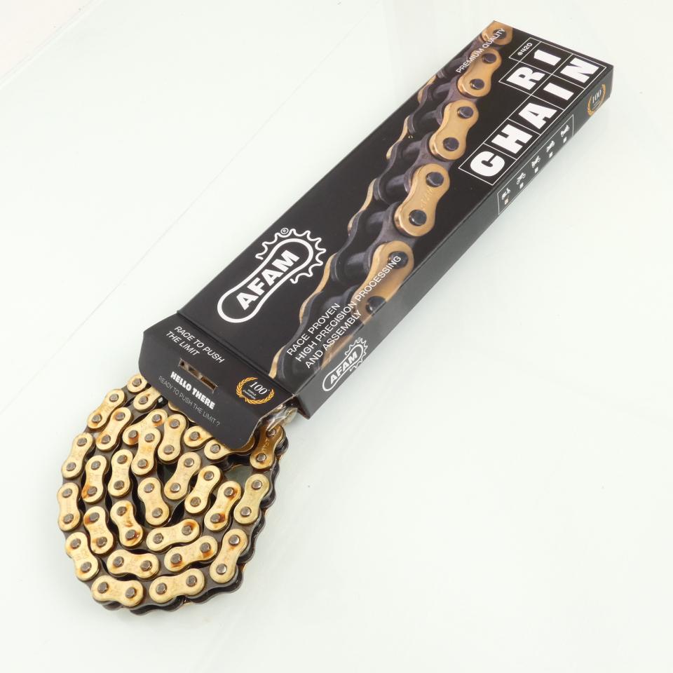 Kit chaîne Afam pour moto Peugeot 50 XP6 2002 à 2003 12x52 pas 420 126L Neuf