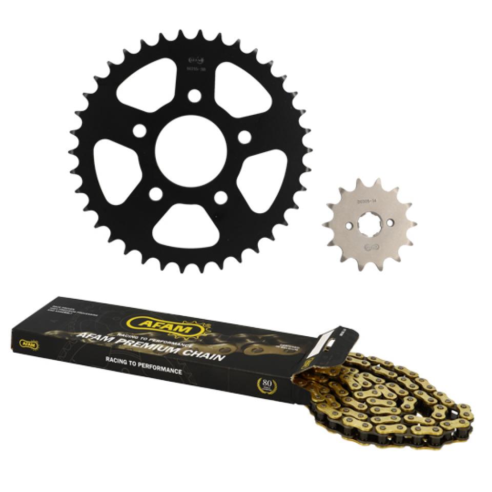 Kit chaîne Afam pour Moto Honda 125 CRM X 1997 à 1999 Neuf