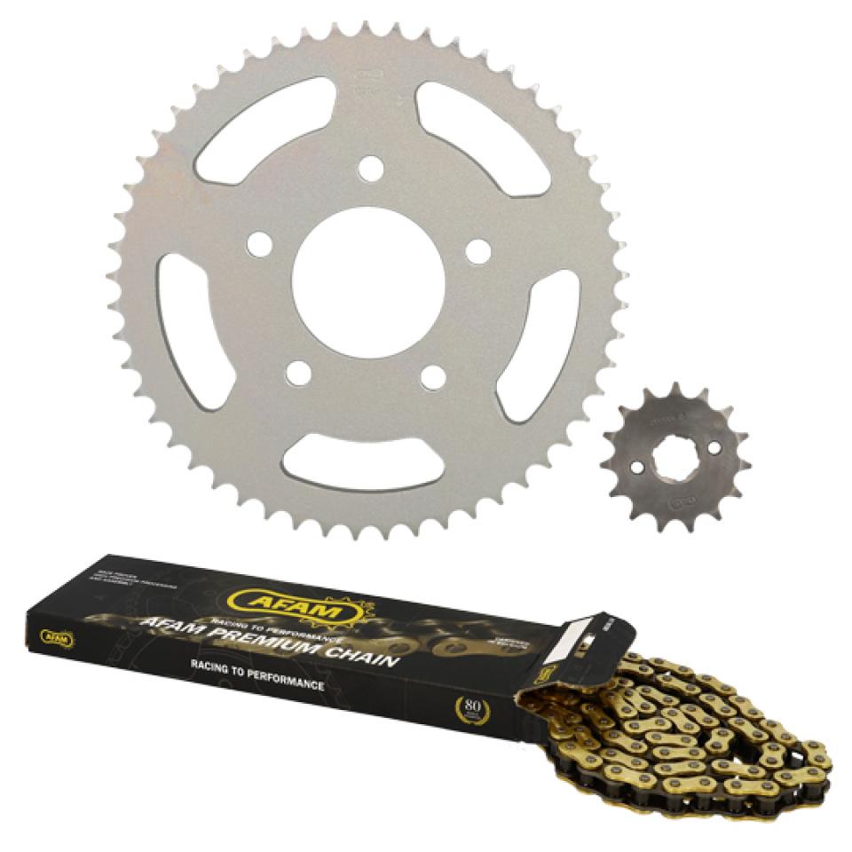 Kit chaîne Afam pour Moto Honda 125 Xl R 1982 à 1997 Neuf