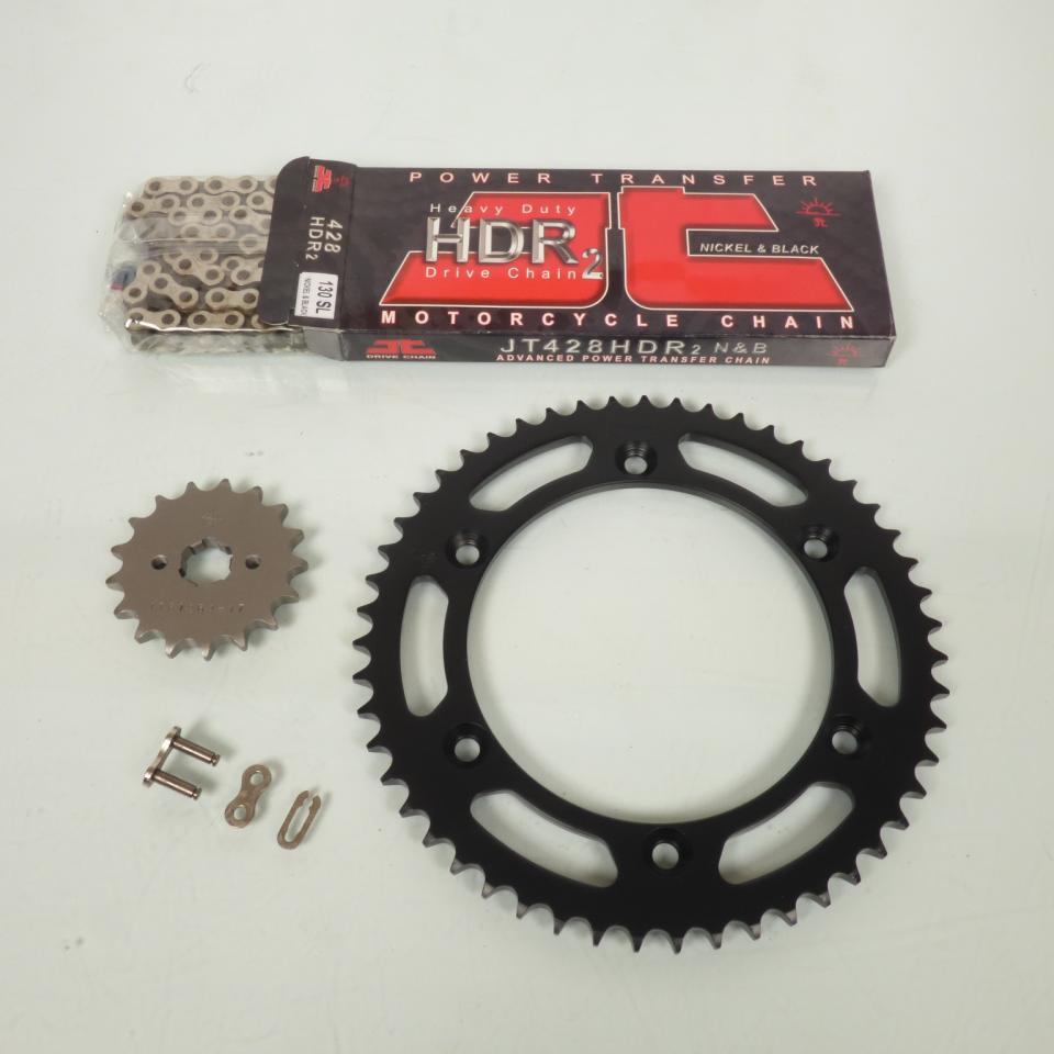 Kit chaîne JT Sprockets 17x51 pas 428 Ø130mm pour moto Honda 125 XL-R 1998-2002