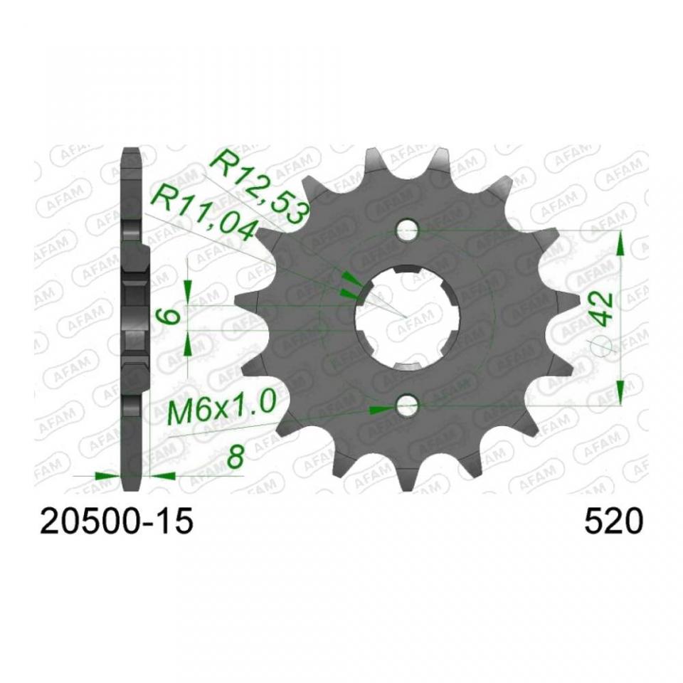Kit chaîne Afam 15x40 Pas 520 pour moto Honda 600 XLM 1985 à 1987 Neuf