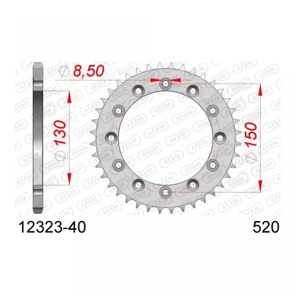 Kit chaîne Afam 15x40 Pas 520 pour moto Honda 600 XLM 1985 à 1987 Neuf
