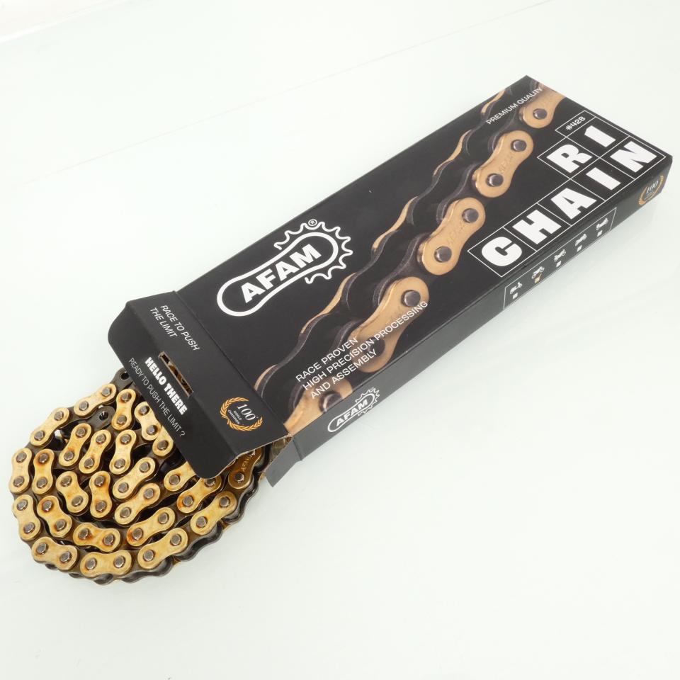 Kit chaîne Afam pour moto Suzuki 125 DR SE 1994 à 2000 16X53 pas 428 Neuf
