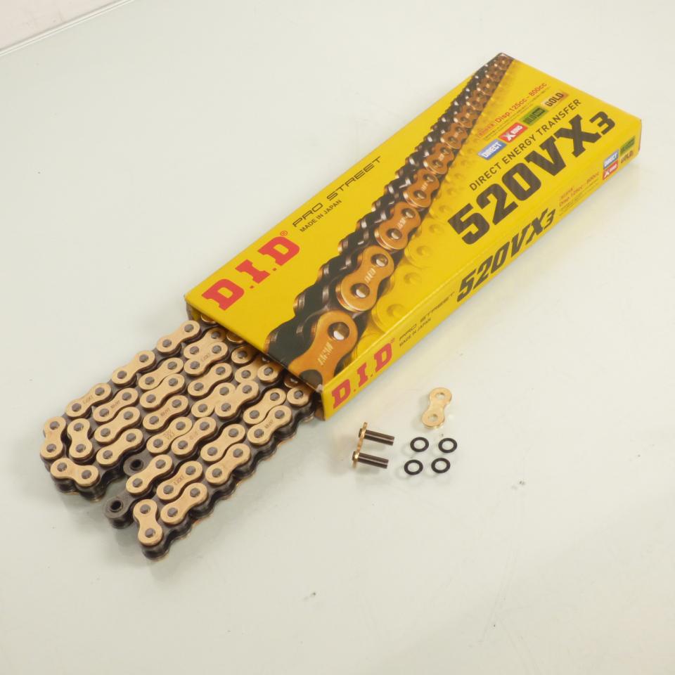Kit chaîne DID pour moto Honda 600 XR 1991 à 2000 14x48 pas 520 Neuf