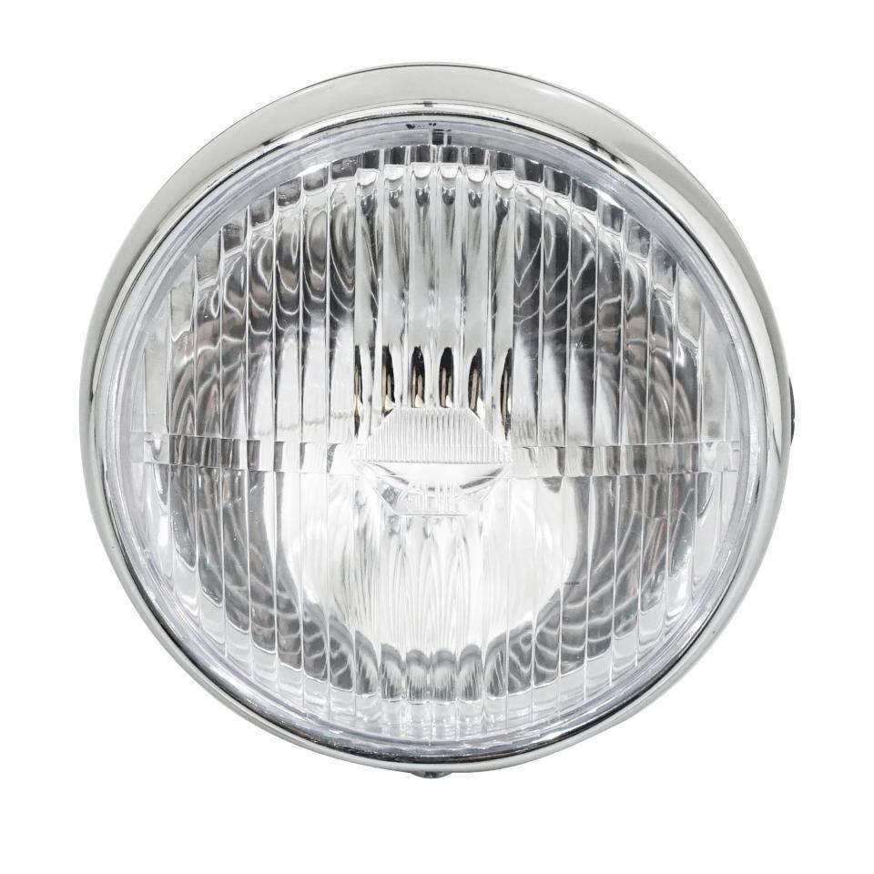 Optique phare avant rond Ø140mm en métal noir Guia pour mobylette MBK 51 cyclo