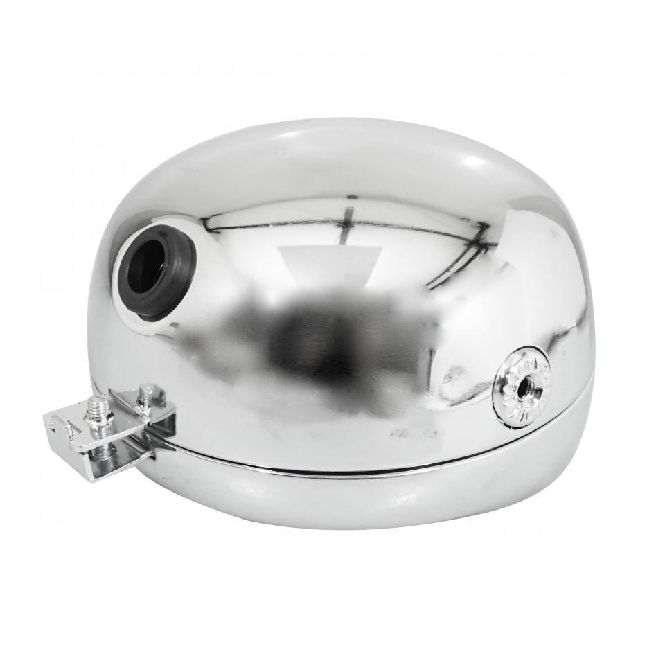 Phare avant rond Ø135 chromé avec casquette Guia pour mobylette MBK 51 cyclo mob