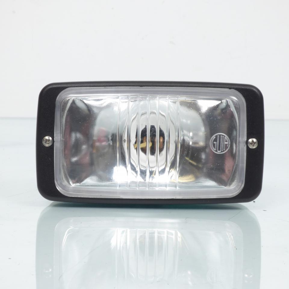 Optique phare avant rectangulaire noir vitre transparente universel pour moto cyclo