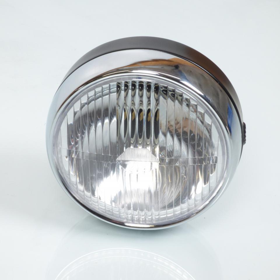 Phare avant rond noir Guia Ø140mm pour mobylette MBK 51 neuf avec interrupteur