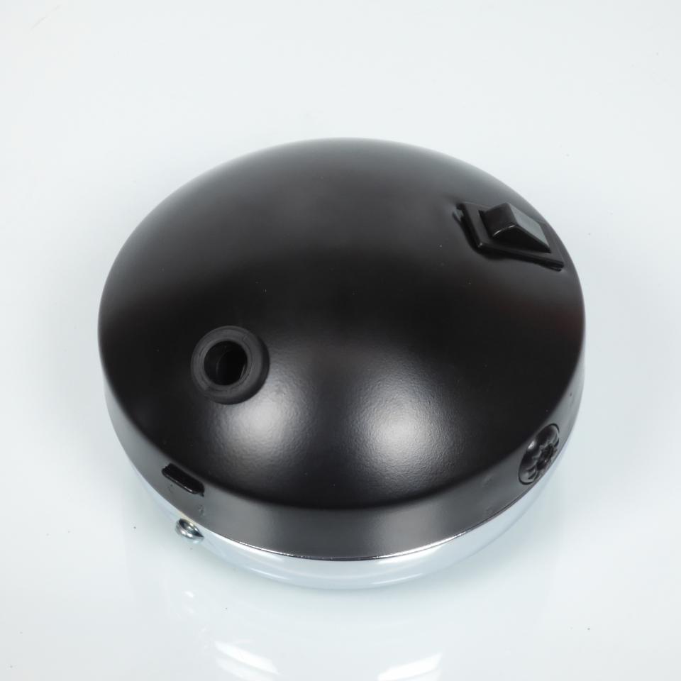 Phare avant rond noir Guia Ø140mm pour mobylette MBK 51 neuf avec interrupteur