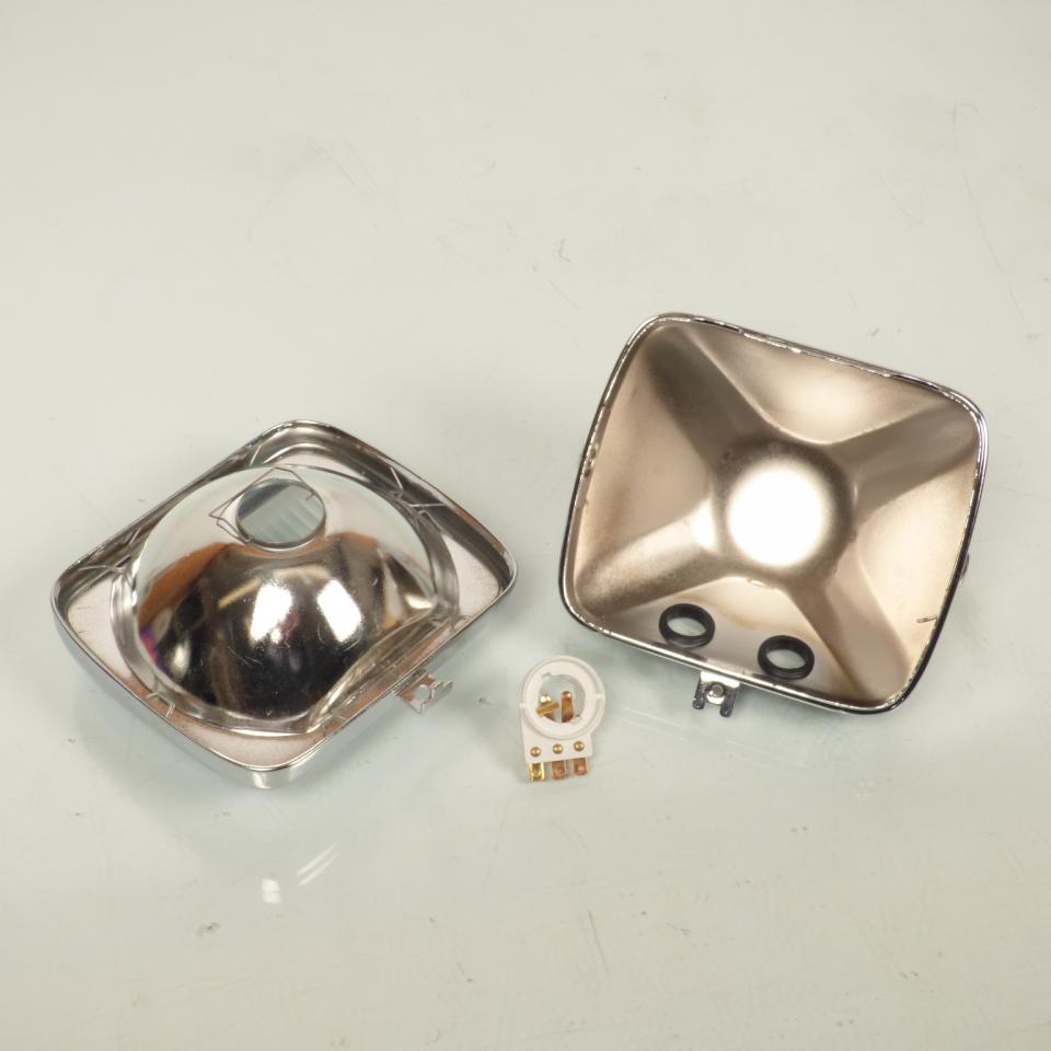 Optique avant rectangulaire chromé 180x150mm Guia pour moto vintage ancienne