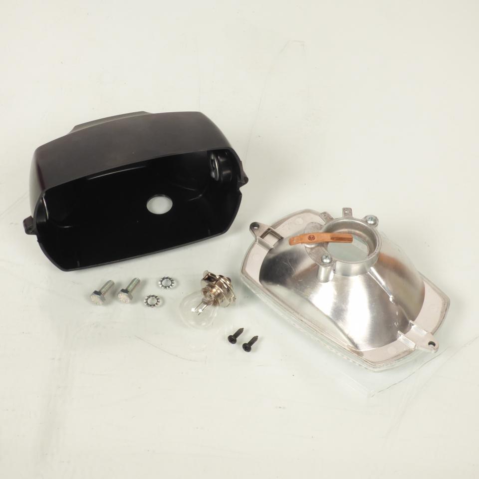 Optique phare avant SIM noir pour mobylette cyclomoteur 12V 15W 202-34 K-11875