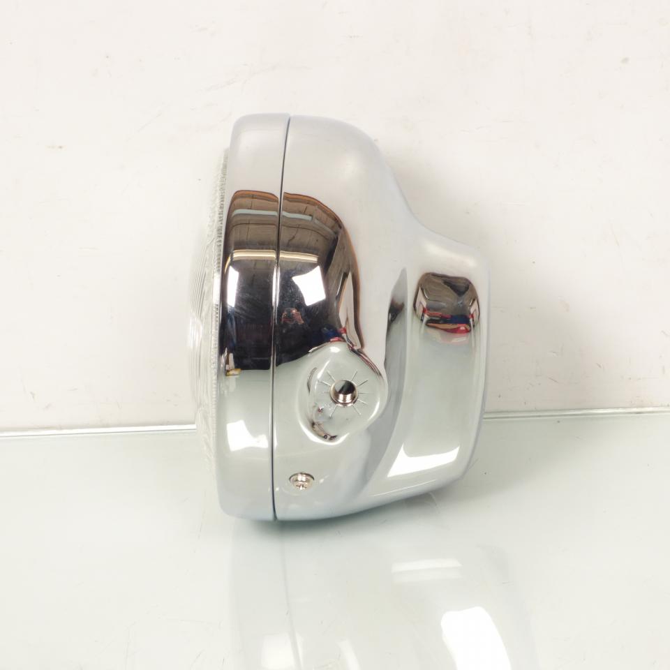 Optique avant rond chromé universel Emgo pour moto 66-64312 / H4 12V 60/55W Neuf