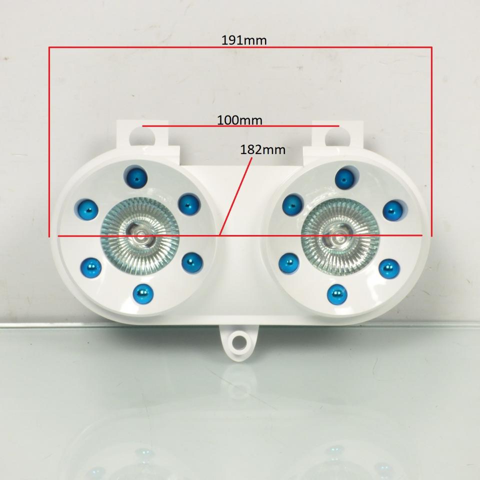 Optique avant TNT pour Scooter MBK 50 Rocket blanc / bleu Neuf