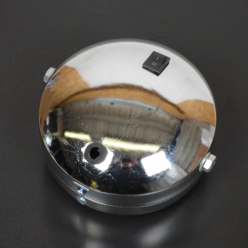 Optique avant rond chromé pour mobylette MBK 51 Ø 140mm Neuf cyclomoteur