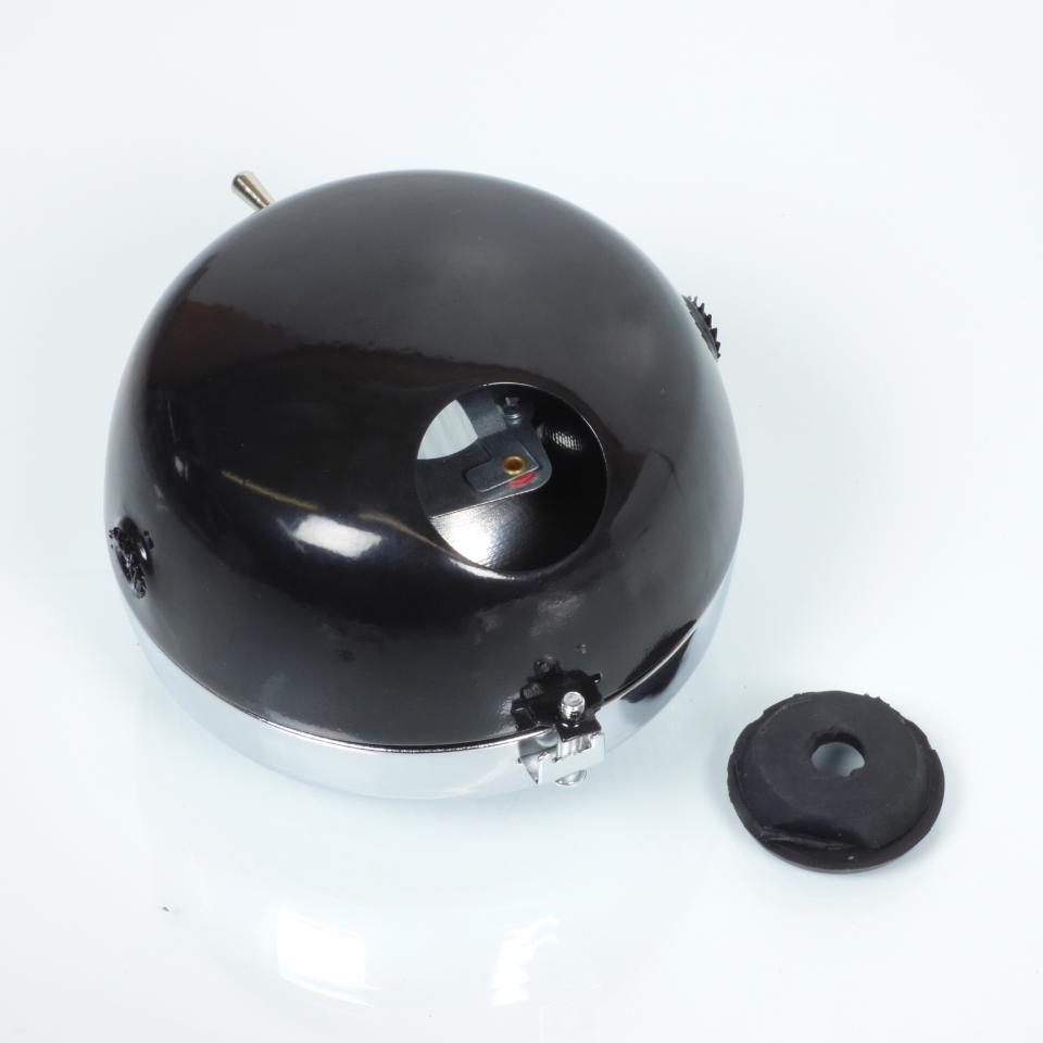 Optique avant RSM pour Auto MBK rond noir et chromé 133mm Neuf