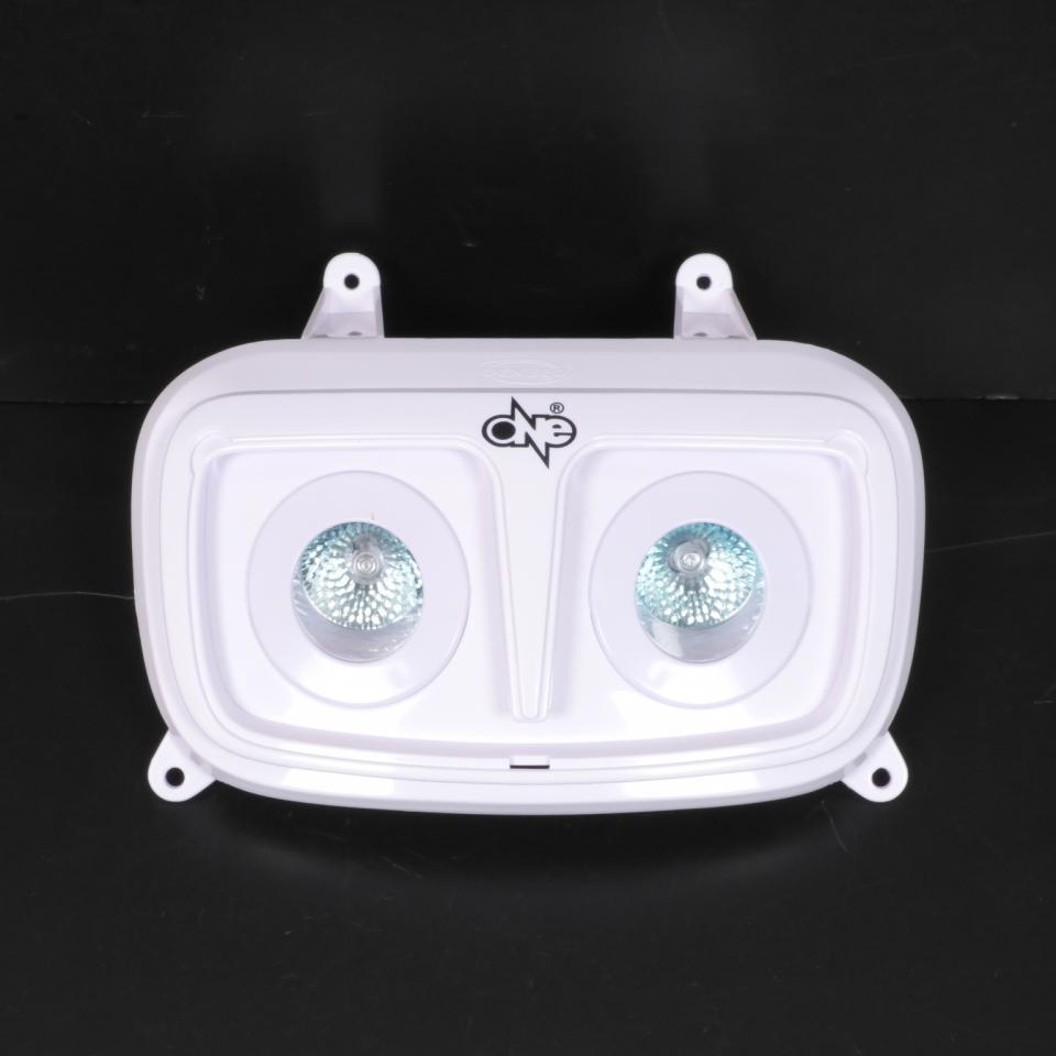 Optique avant One pour scooter Yamaha 50 BWS 2004 blanc / 2 x 12V 20W Ø50mm Neuf