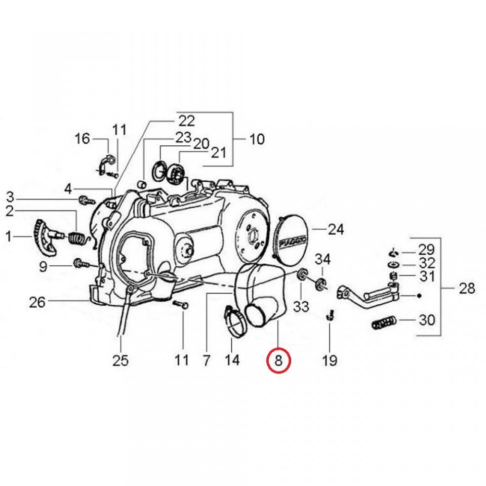 Plastique divers origine pour Scooter Piaggio 125 Liberty 2001 à 2015 484726 Neuf