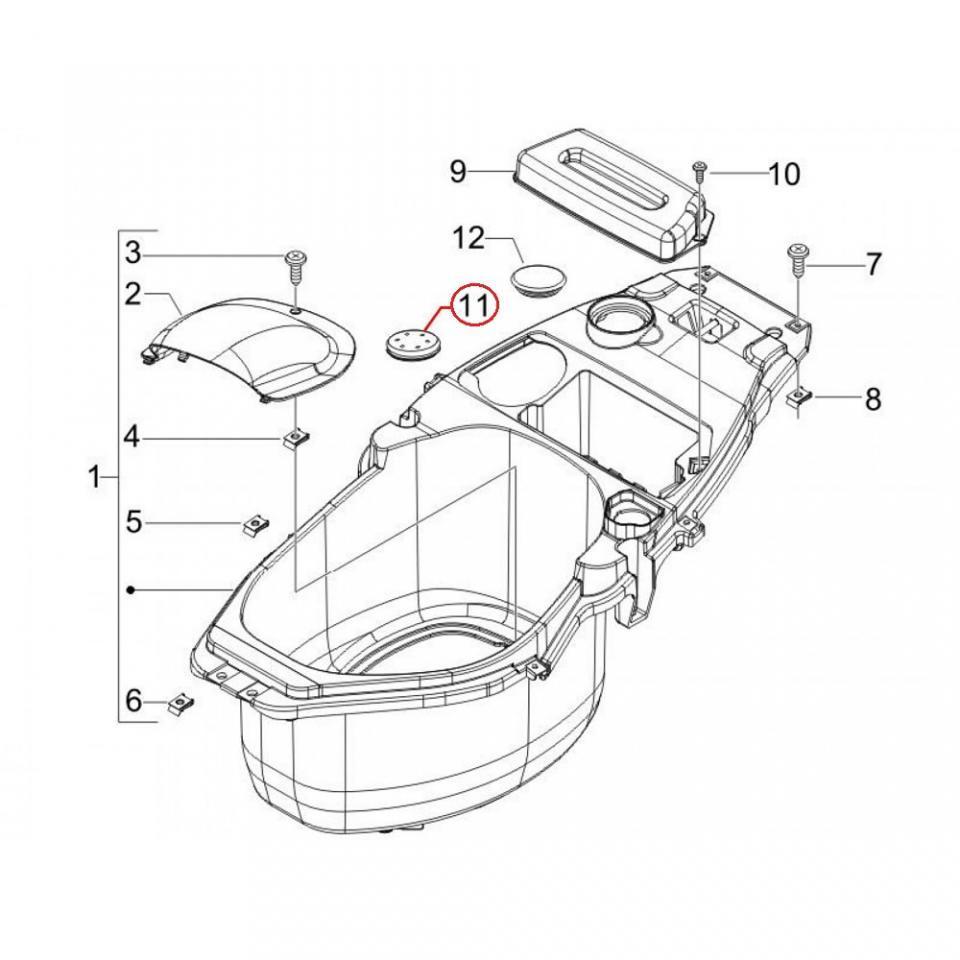 Plastique divers RMS pour Scooter Piaggio 50 NRG 2005 à 2017 562897 Neuf