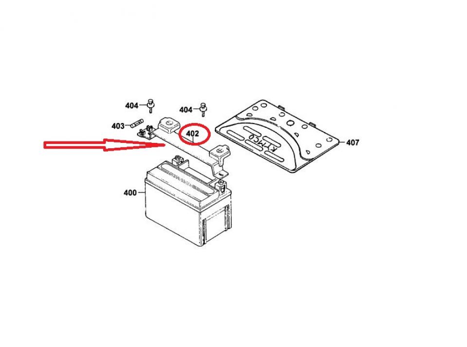 Bride de fixation batterie pour scooter Kymco 100 Cobra 50328-KDK-9000 Occasion