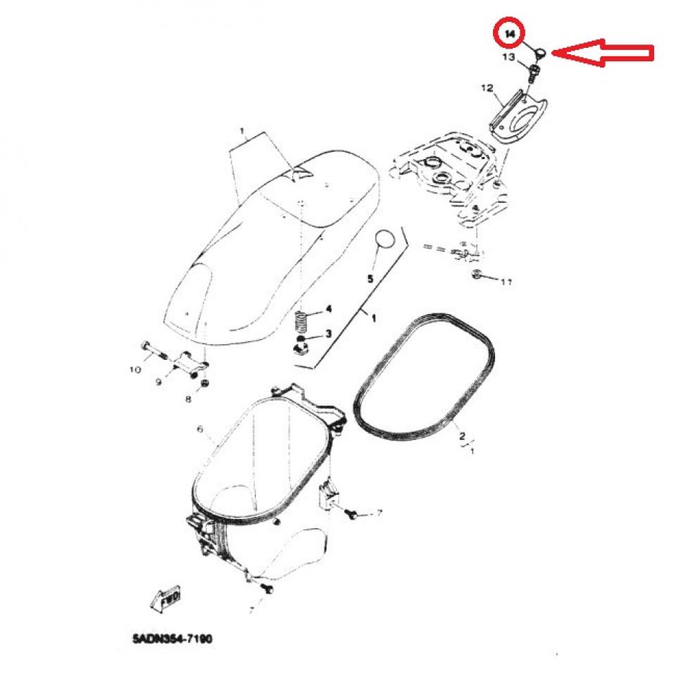 Bouchon cache vis gris pour scooter MBK 50 Ovetto 1997 5AD-F3469 Neuf