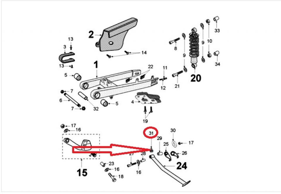 Butée caoutchouc de béquille pour moto Peugeot 125 XPS 2006 à 2007 757204 Neuf
