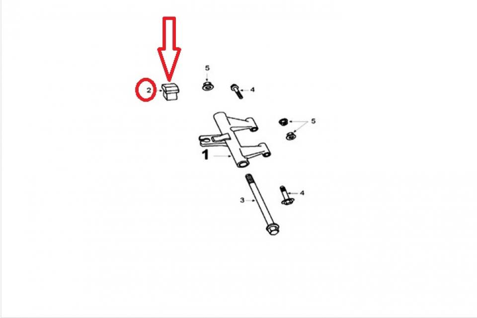 Butée caoutchouc support moteur pour scooter Peugeot 50 V-Clic 759391 Neuf