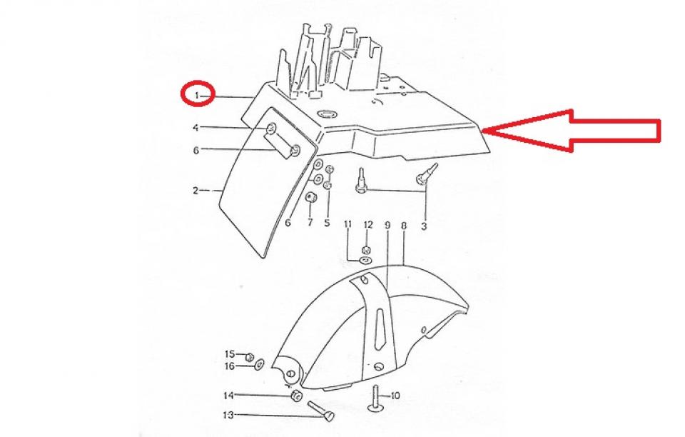 Passage de roue ARD pour scooter Peugeot 50 ST 1171072700 710727