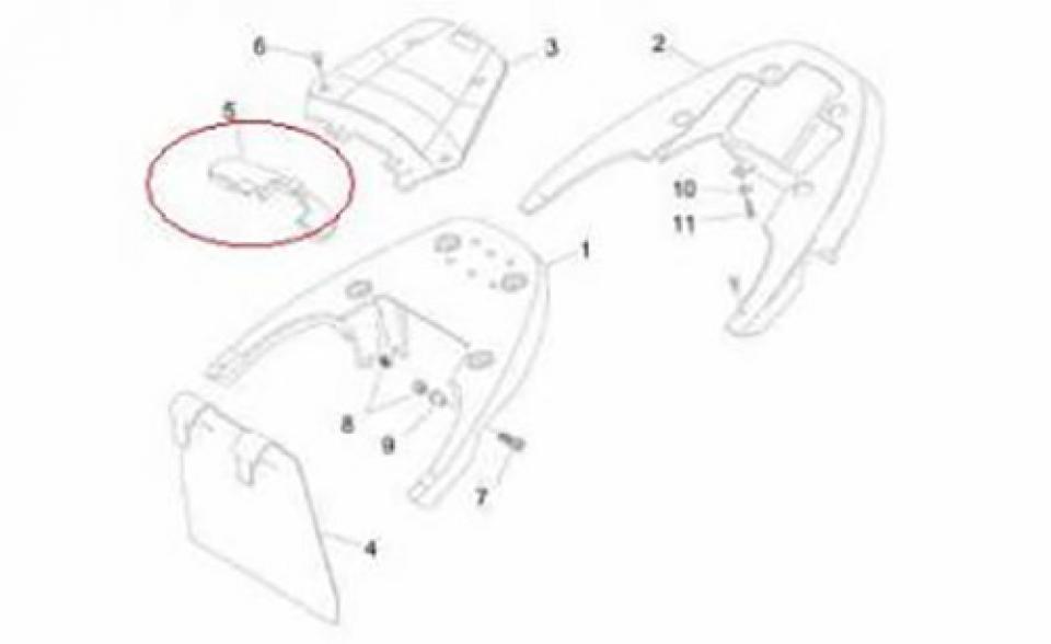 Plastique divers origine pour Scooter Aprilia 50 Amico 1996 à 1998 AP8231512 Neuf