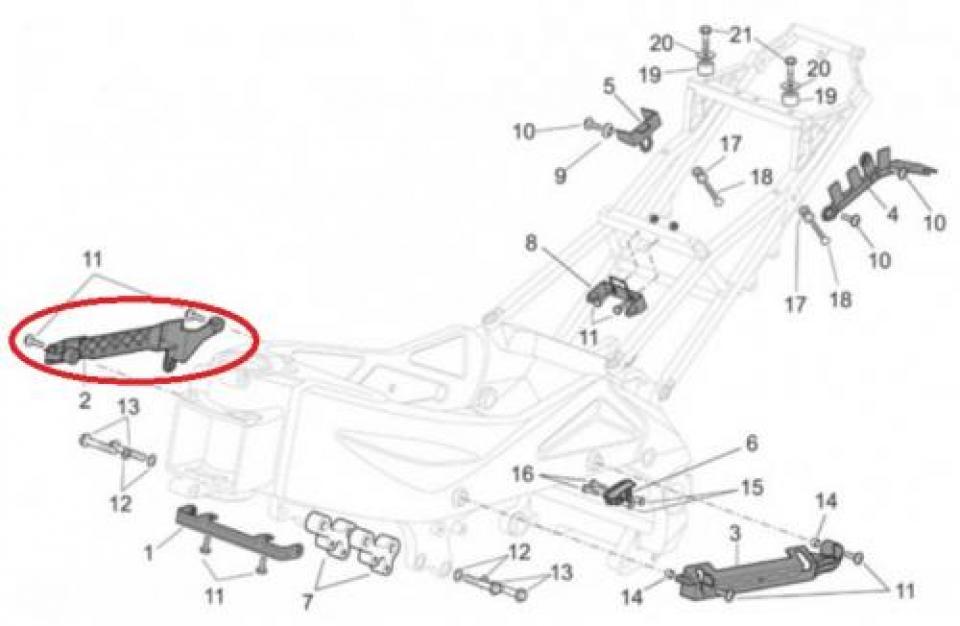 Plastique divers origine pour Moto Aprilia 1000 RSV 2004 à 2008 AP8134767 / coté droit Neuf