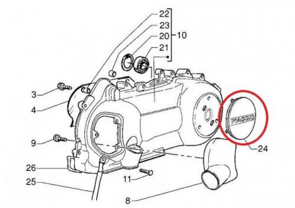 Plastique divers origine pour scooter Piaggio 125 X9 2000-2003 829119 Occasion