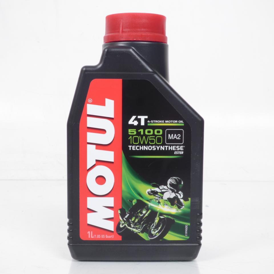 Bidon d'huile MOTUL 5100 10W50 MA2 Technosynthése pour moteur 4T en 1L Neuf