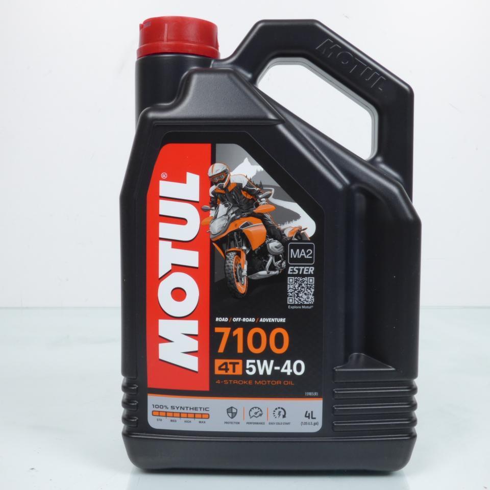 Bidon de 4L d'huile Motul 7100 5W40 MA2 100% synthèse pour moteur 4 temps moto