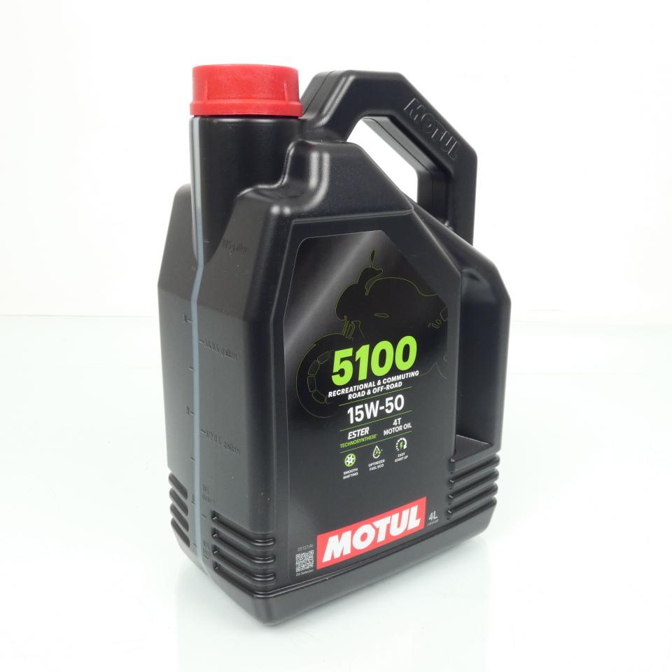 Lubrifiant huile Motul 5100 15W50 bidon 4L pour deux roues moto route TT Neuf