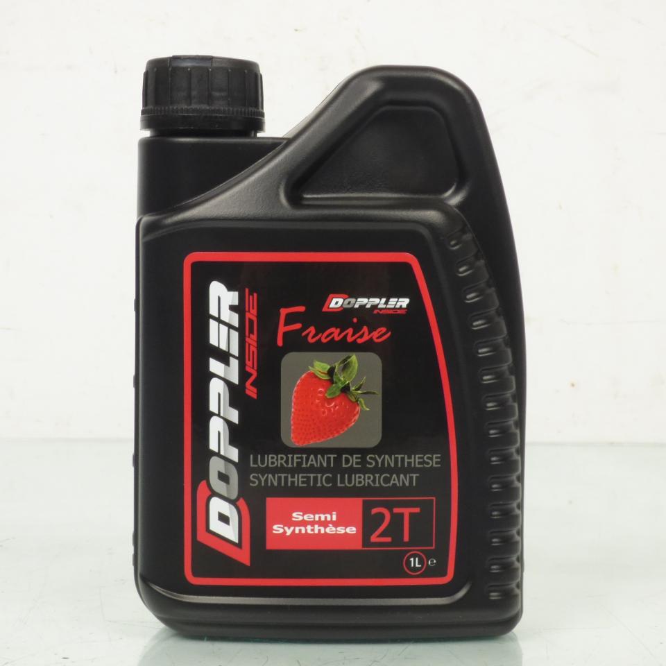 1L huile moteur 2 temps semi synthèse Doppler senteur fraise pour scooter neuf