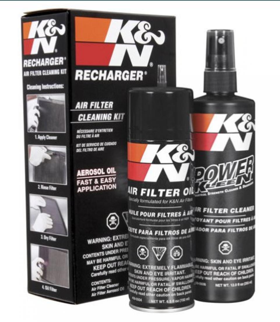 Kit d'entretien de filtre à air K&N en coton pour moto 99-5003EU detergeant huil