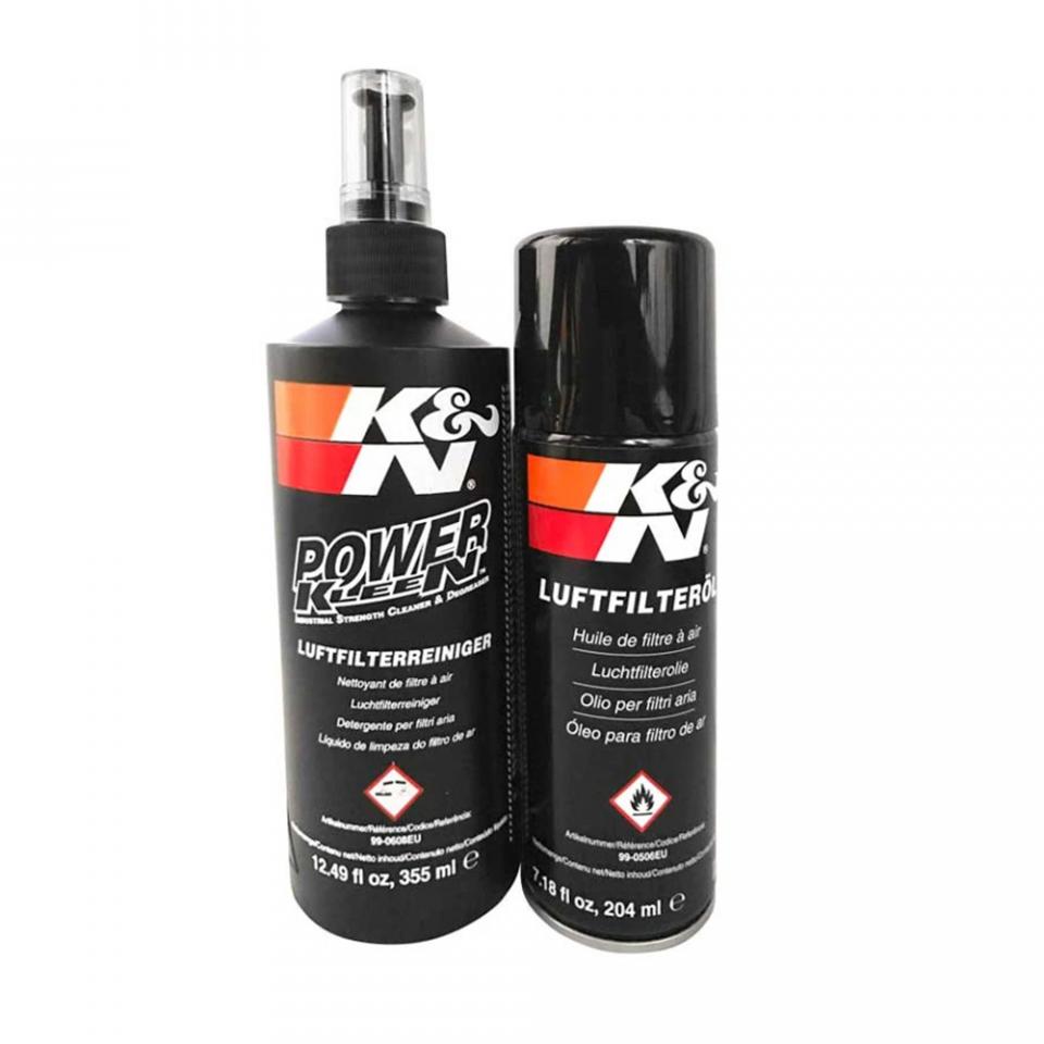 Kit d'entretien de filtre à air K&N en coton pour moto 99-5003EU detergeant huil