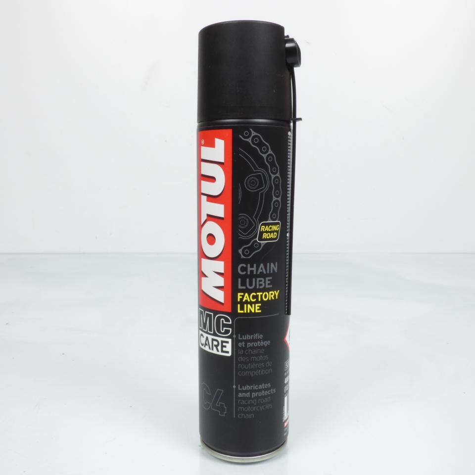 Bombe de graisse chaine pour moto route Motul Chain lub Factory Line C4 spray 400ml