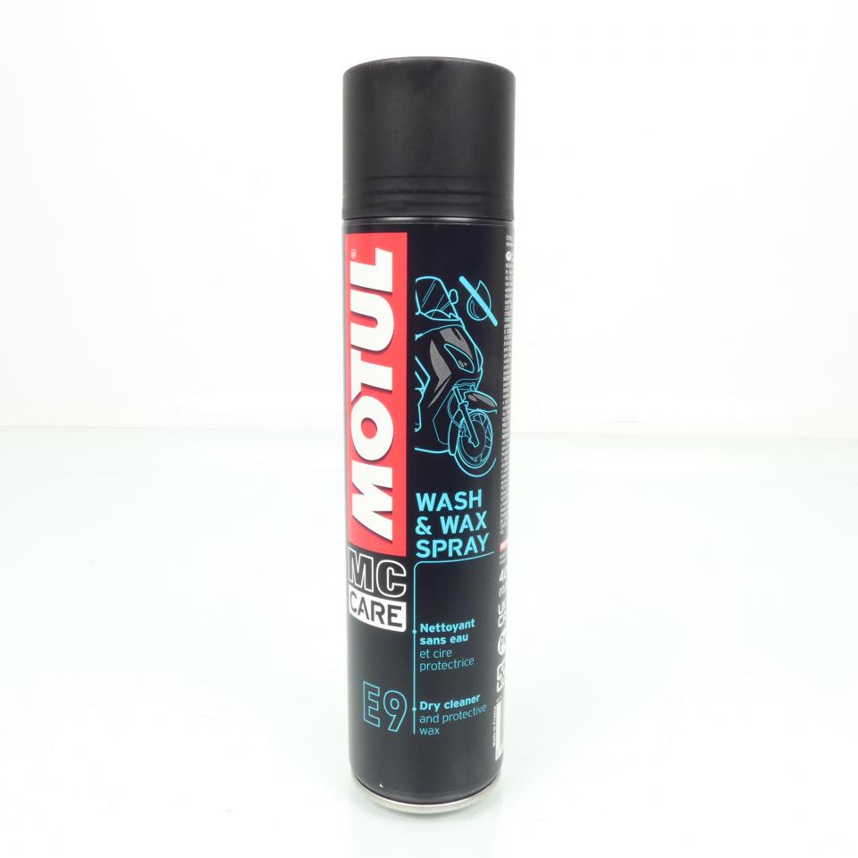 Aérosol nettoyage à sec sans eau Motul E9 Wash & Wax Spray 400mL pour moto Neuf