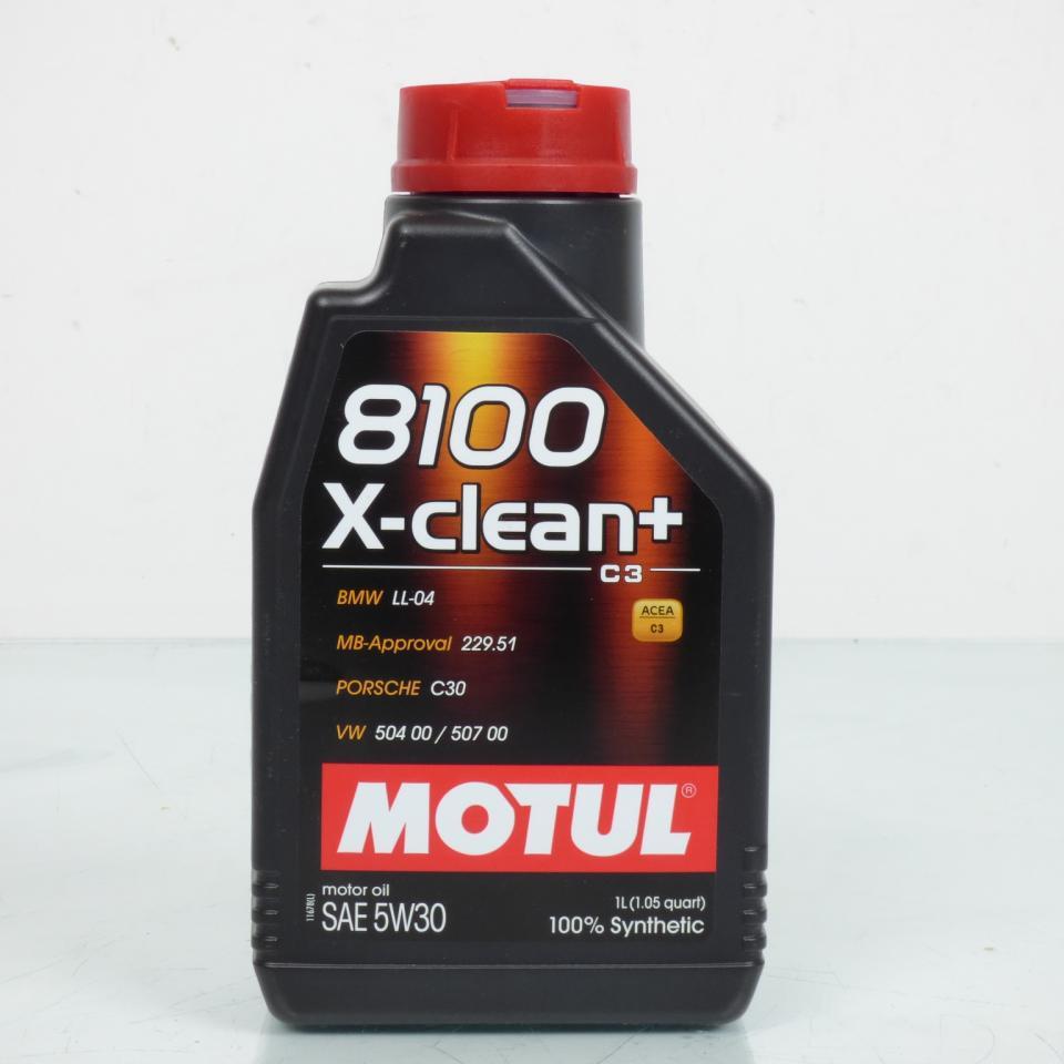 Huile moteur MOTUL 8100 X-clean 5W30 100% synthétique bidon de 1L auto pour Quad