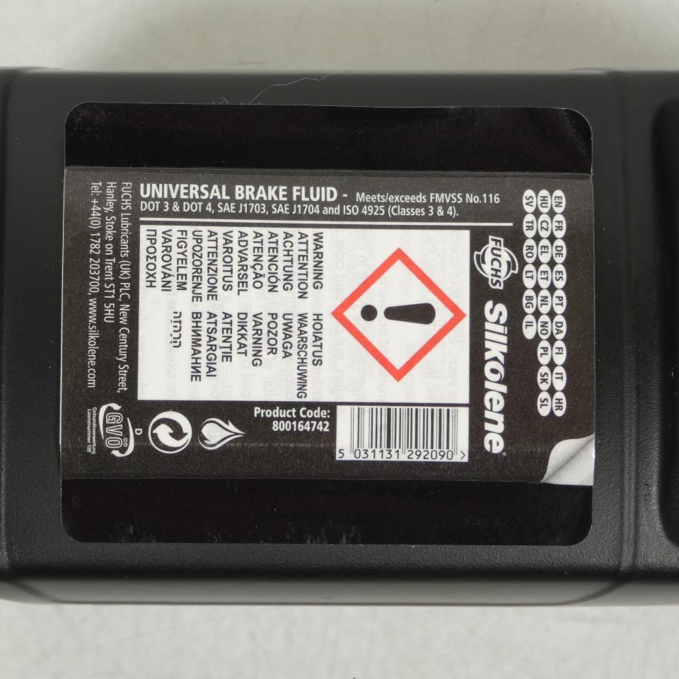 Liquide frein embrayage universel Silkolene pour moto DOT3 DOT4 250ml Neuf