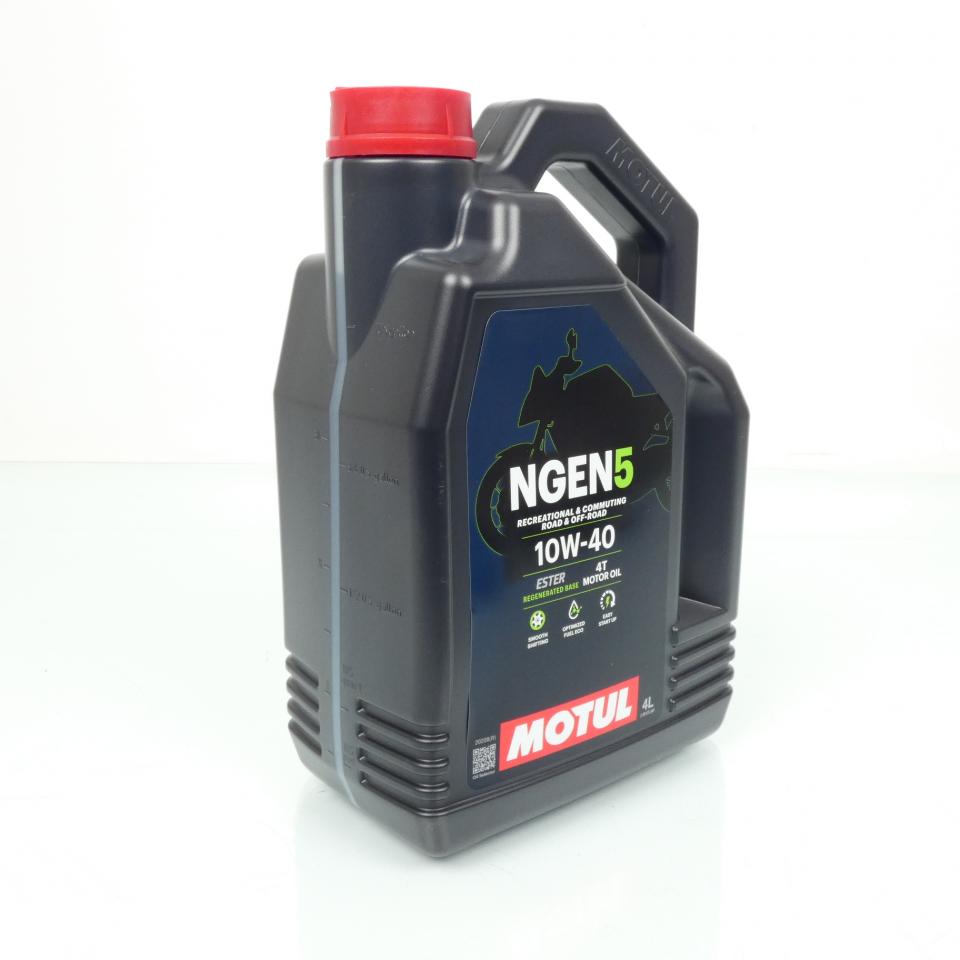 Lubrifiant huile Motul NGEN 5 10W40 4L pour moto route tout terrain quad scooter
