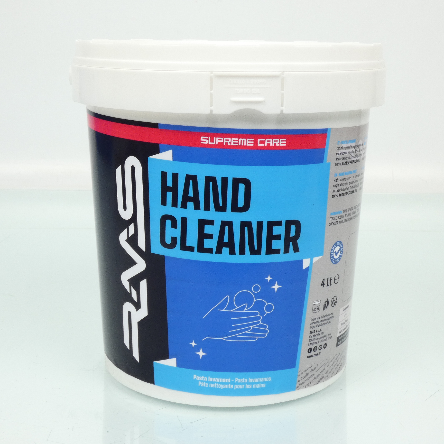 Pâte nettoyante main RMS Hand Cleaner pour mécanique atelier moto pot 4L Neuf