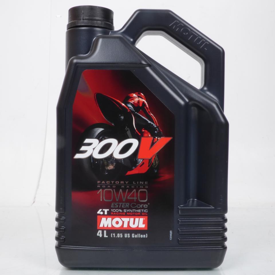 Huile 10W40 Motul 100% synthétique 300V Factory Line moteur 4 Temps en 4L Neuf